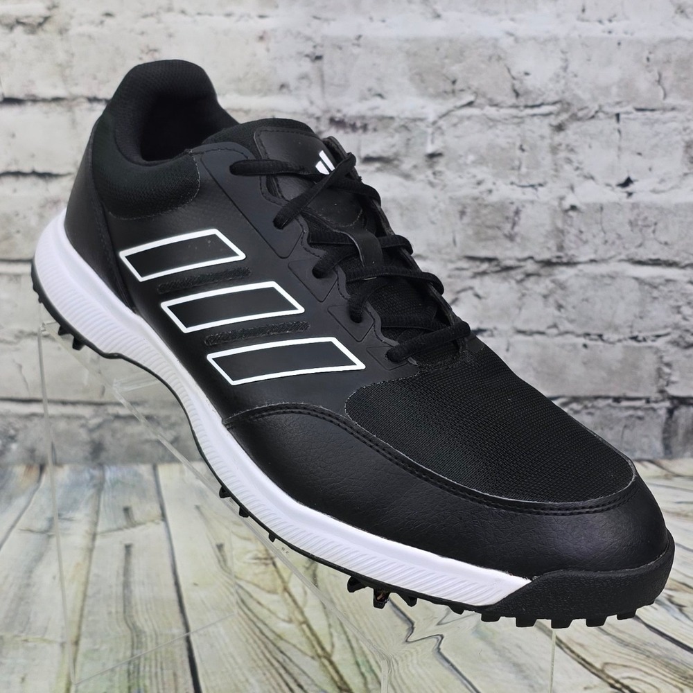 Adidas Tech Response 3.0 Golf Shoes Mens 11.5 Black GV6890 Spiked Cleats Sport